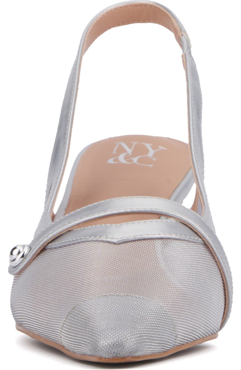 NEW YORK AND COMPANY Kristie Slingback Pump, Alternate, color, Silver