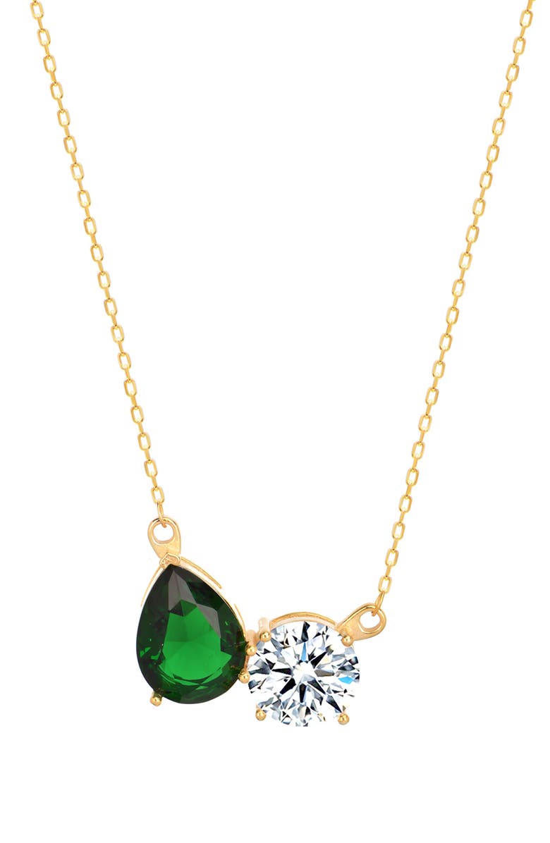 GABI RIELLE Whispering Meadows CZ Pendant Necklace, Main, color,