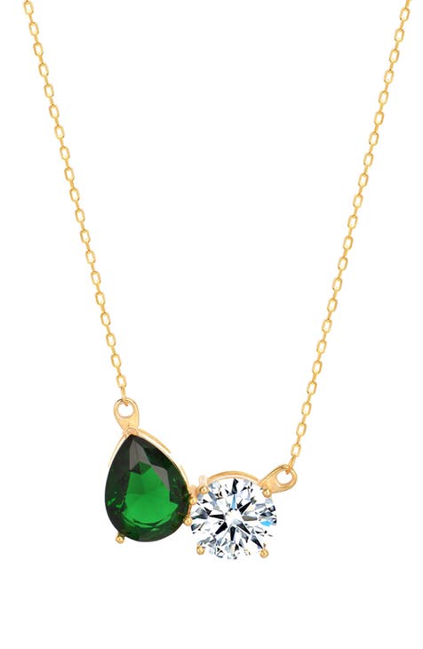 Whispering Meadows CZ Pendant Necklace