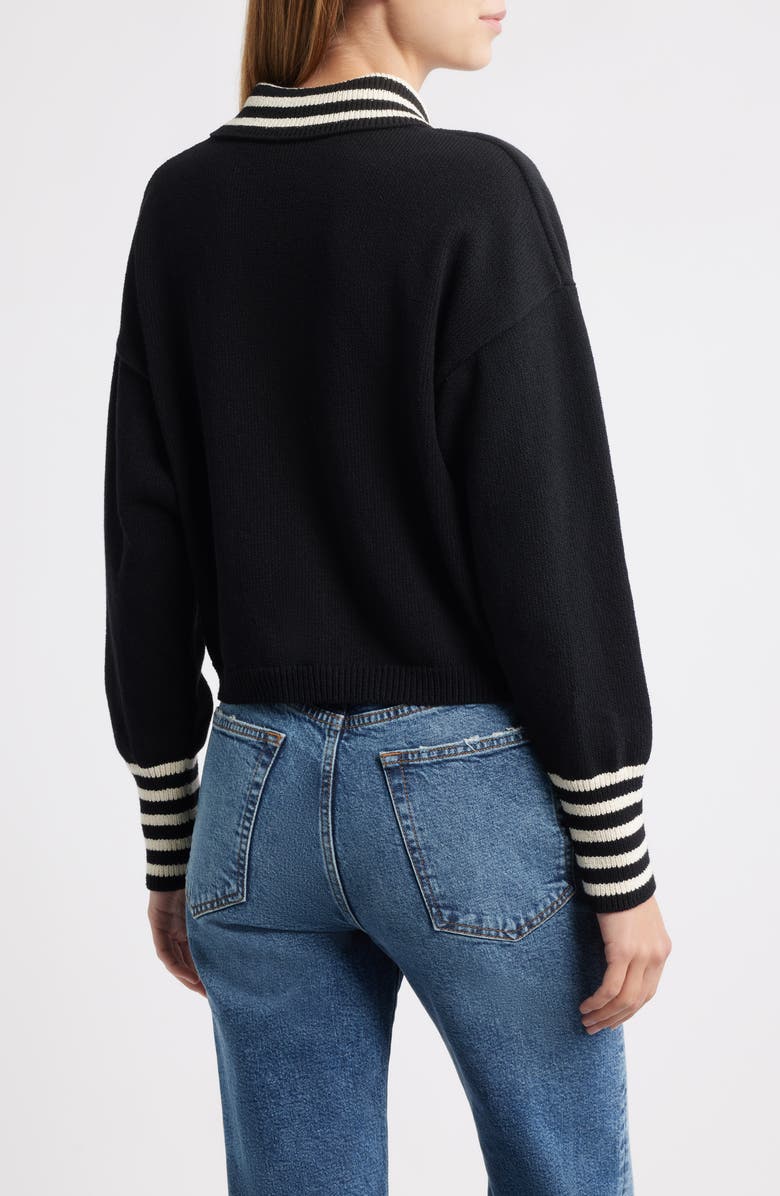 FRAME The Sailor Collared Sweater, Alternate, color, Black Multi