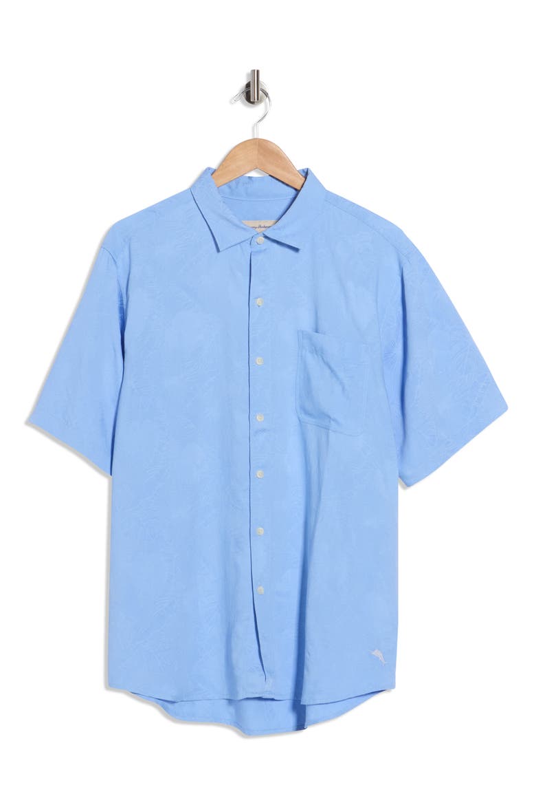 Short Sleeve Button-Up Shirt, Alternate, color, LIGHT SKY