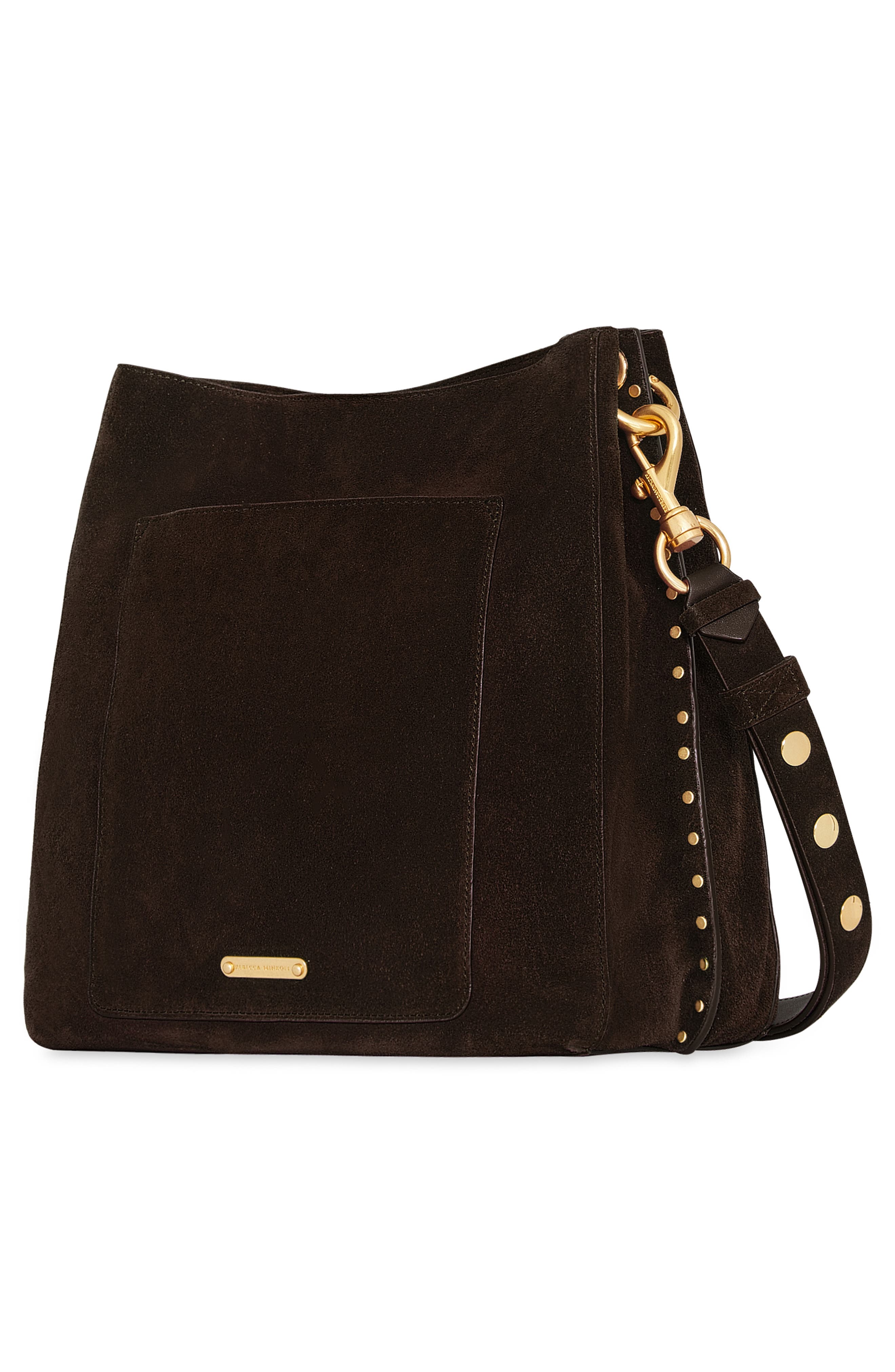 Rebecca Minkoff Darren Deerskin Leather Shoulder Bag, Alternate, color, Fondant