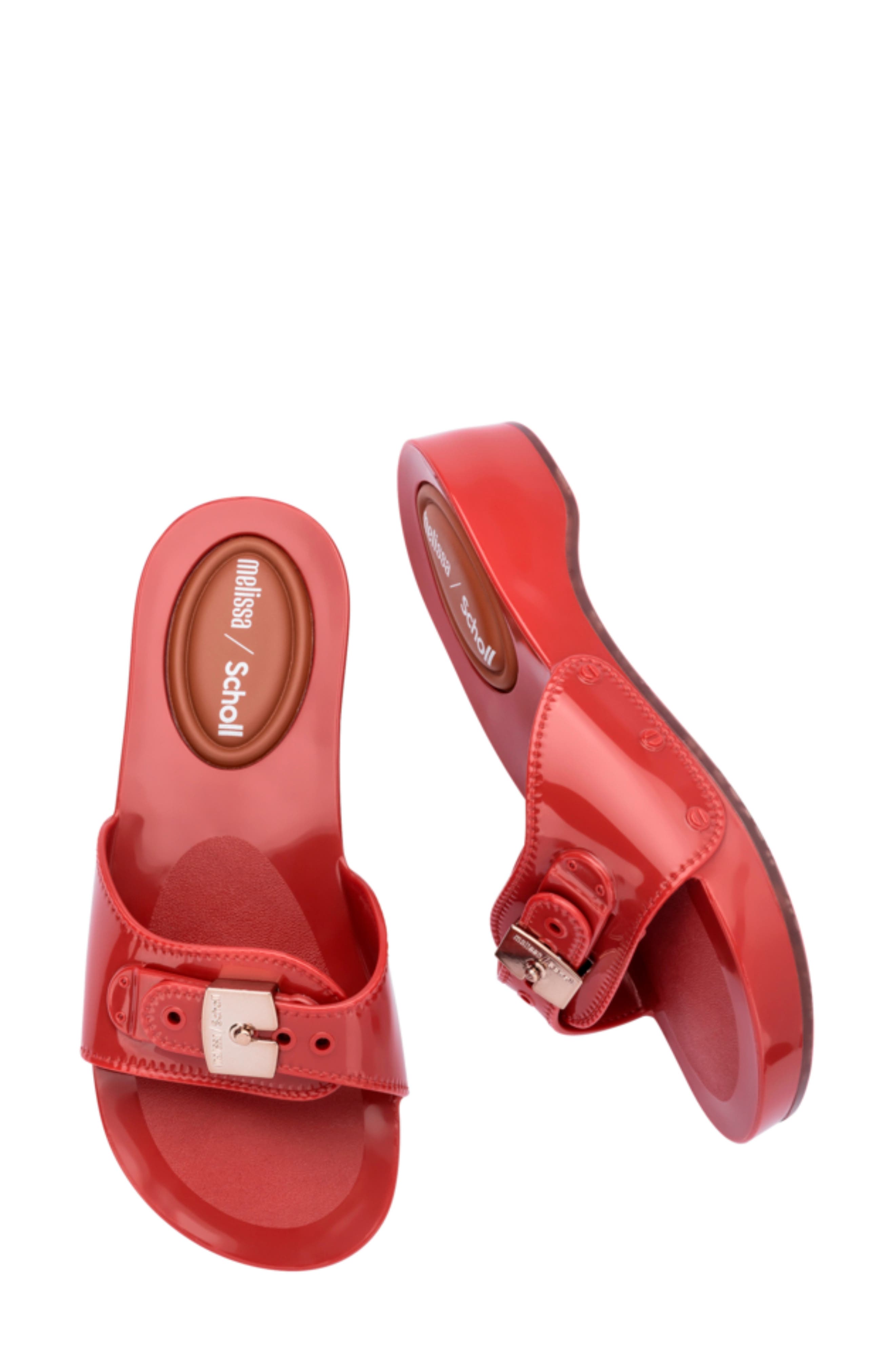 x Scholl Pescura Platform Slide Sandal, Alternate, color, RED