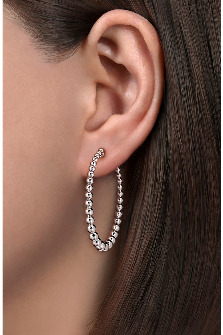 Classic Hoop Earrings, Alternate, color, STERLING SILVER