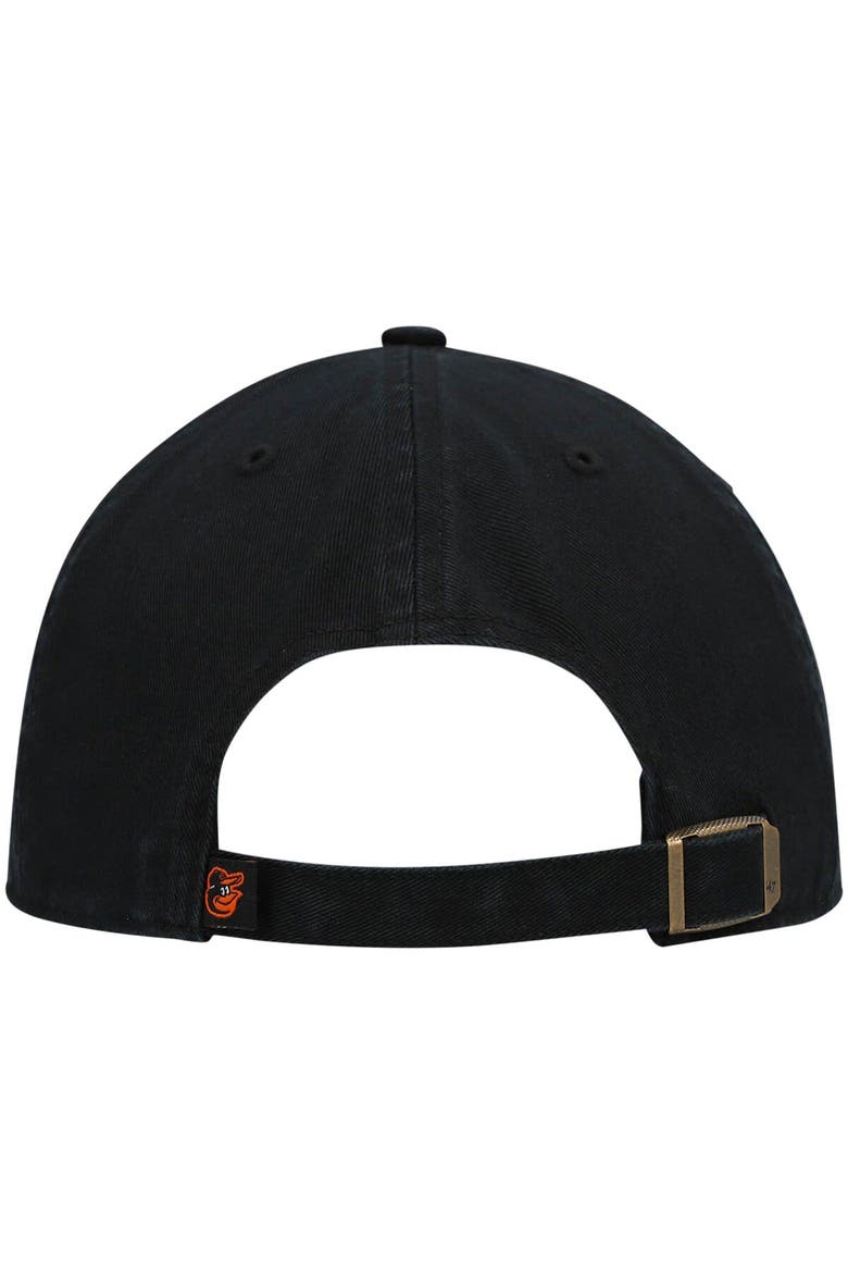 Men's '47 Black Baltimore Orioles Clean Up Adjustable Hat, Alternate, color, Black