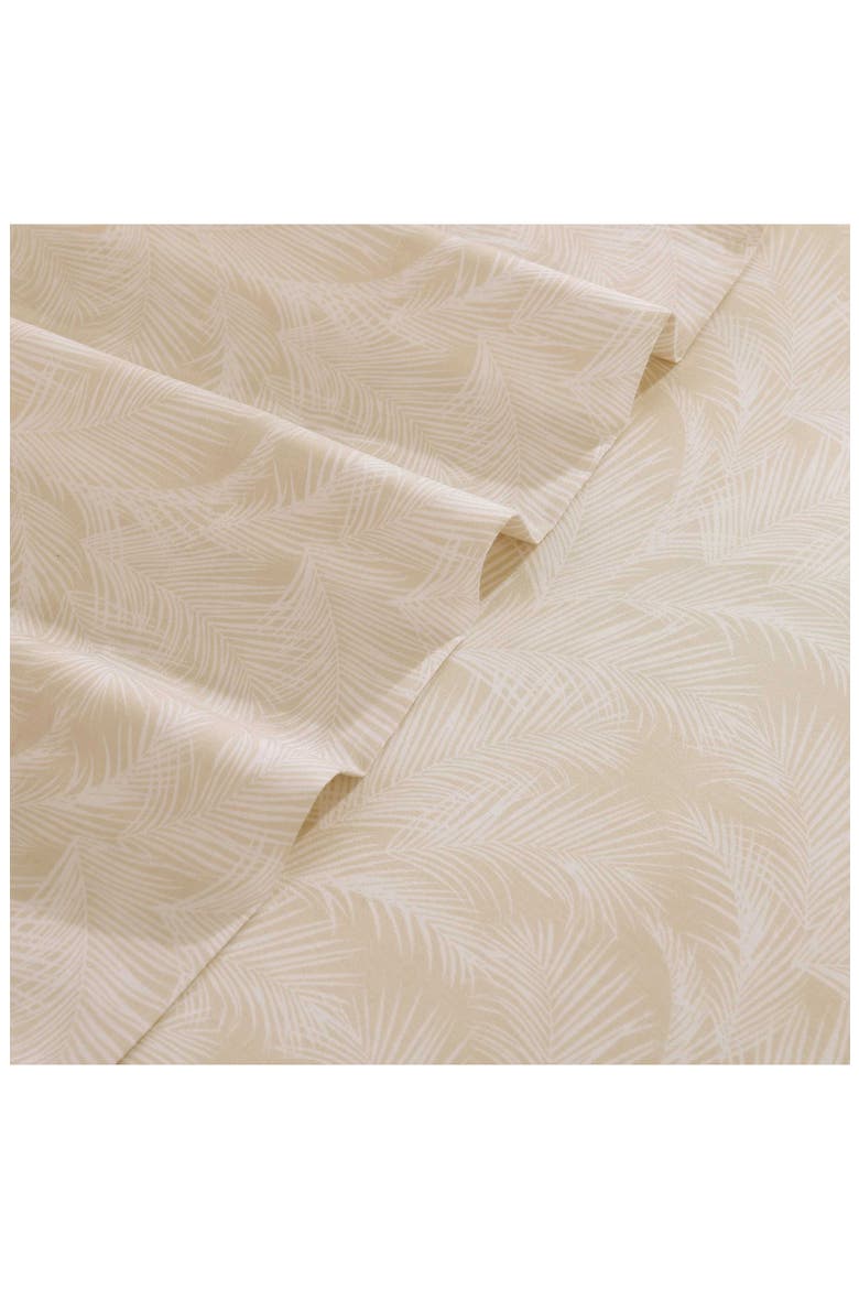 All Over Palms Cotton Sateen Sheet Set, Alternate, color, BEIGE