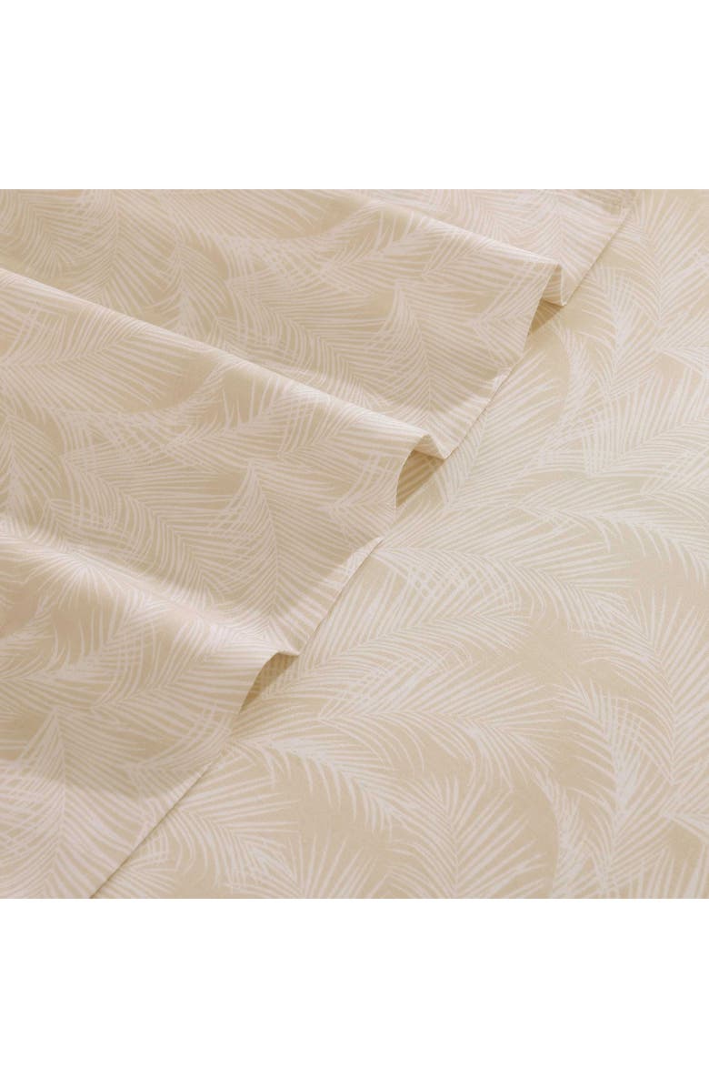 Tommy Bahama All Over Palms Cotton Sateen Sheet Set, Alternate, color, Beige