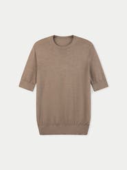 GOBI Mongolian Cashmere Silk Cashmere Crew Neck T-Shirt