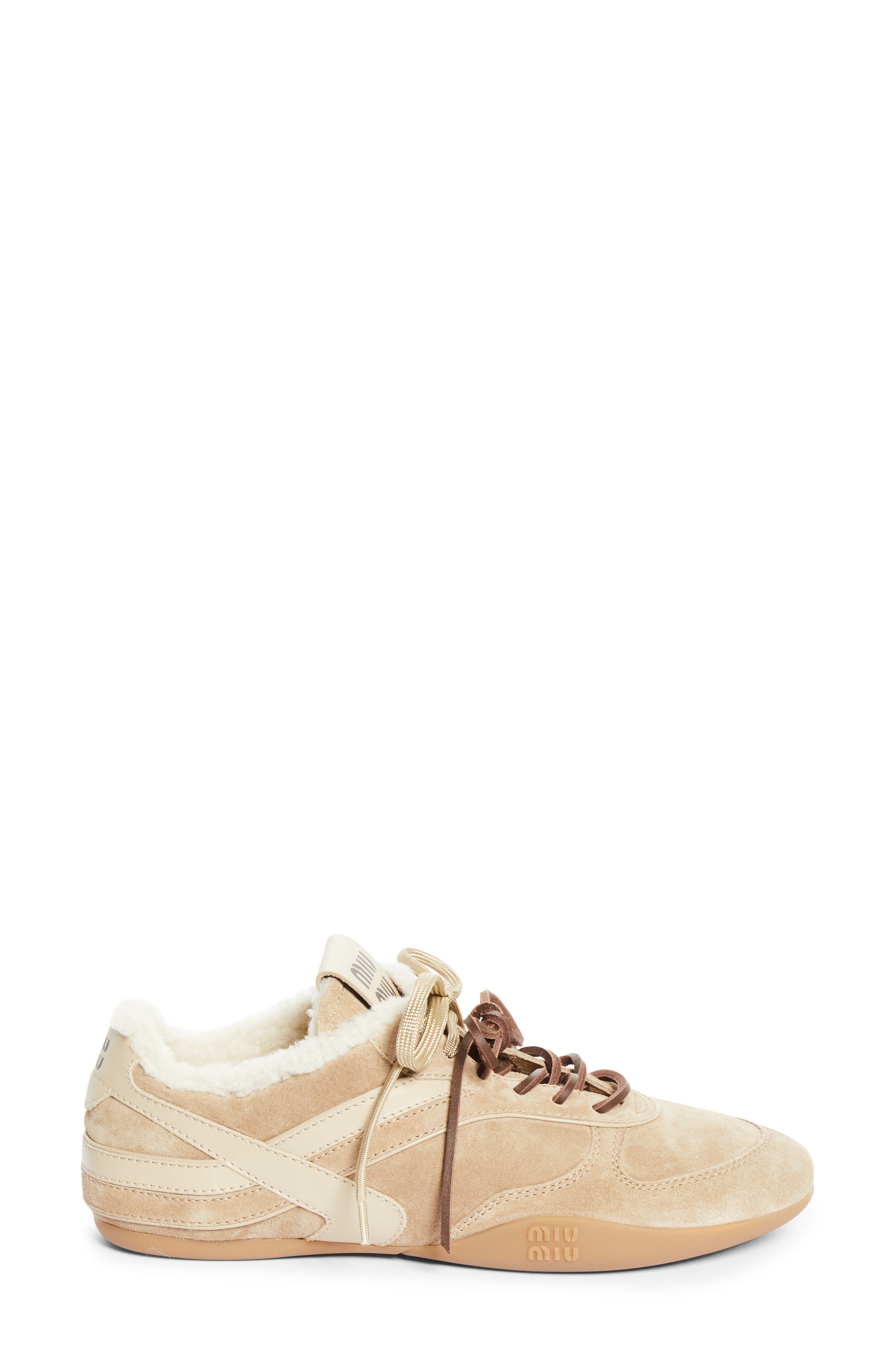 Gymnasium Genuine Shearling Lined Sneaker, Alternate, color, DESERTO