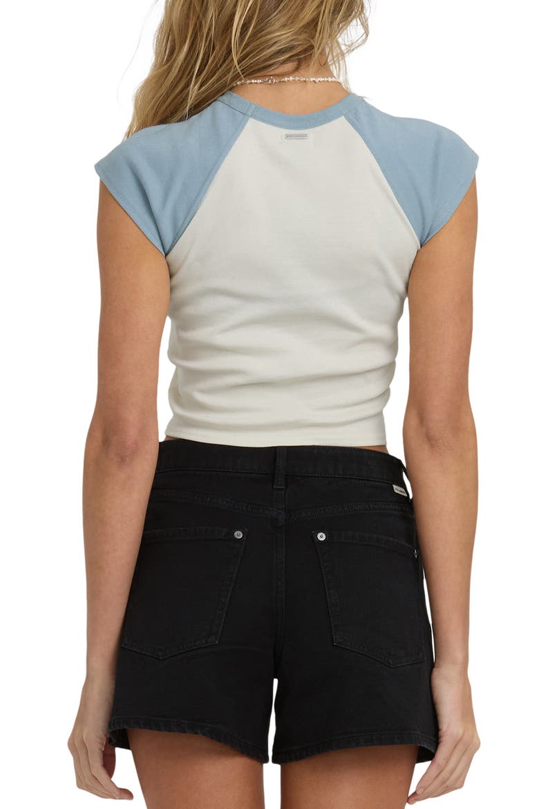 Forever Had Colorblock Cotton Graphic Baby Tee, Alternate, color, MINERAL BLUE