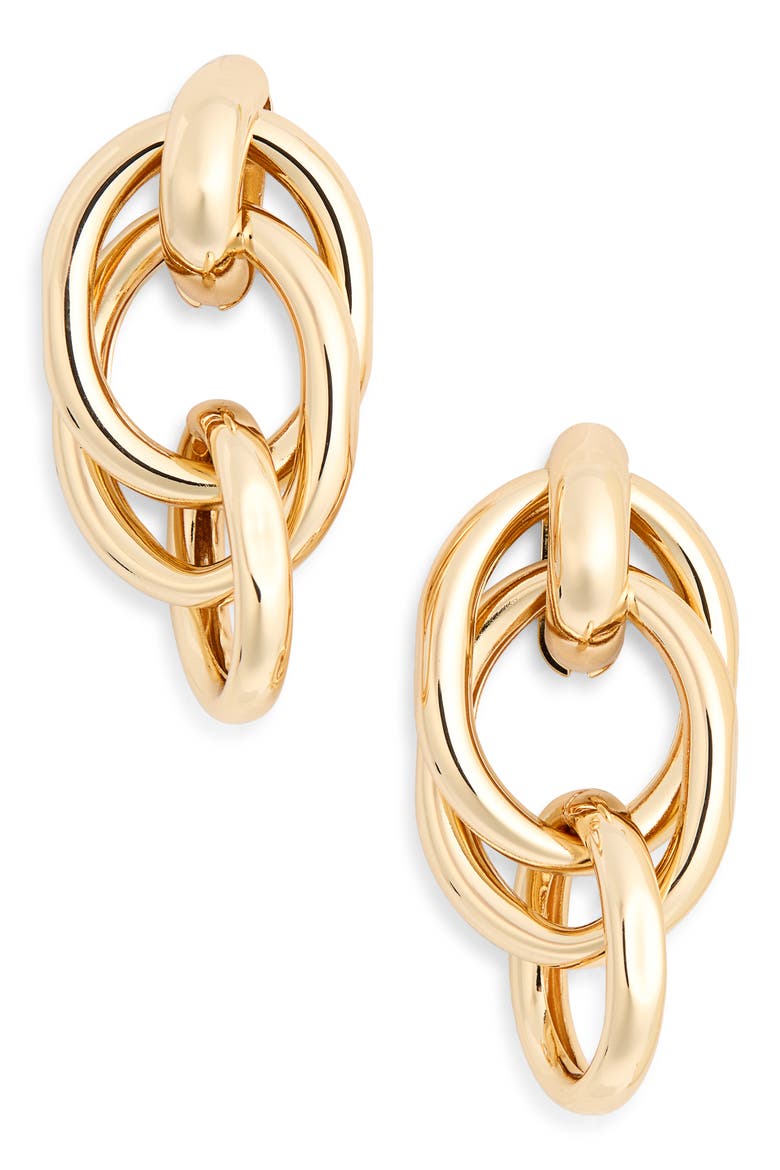 Multi Ring Hoop Earrings, Main, color, GOLD