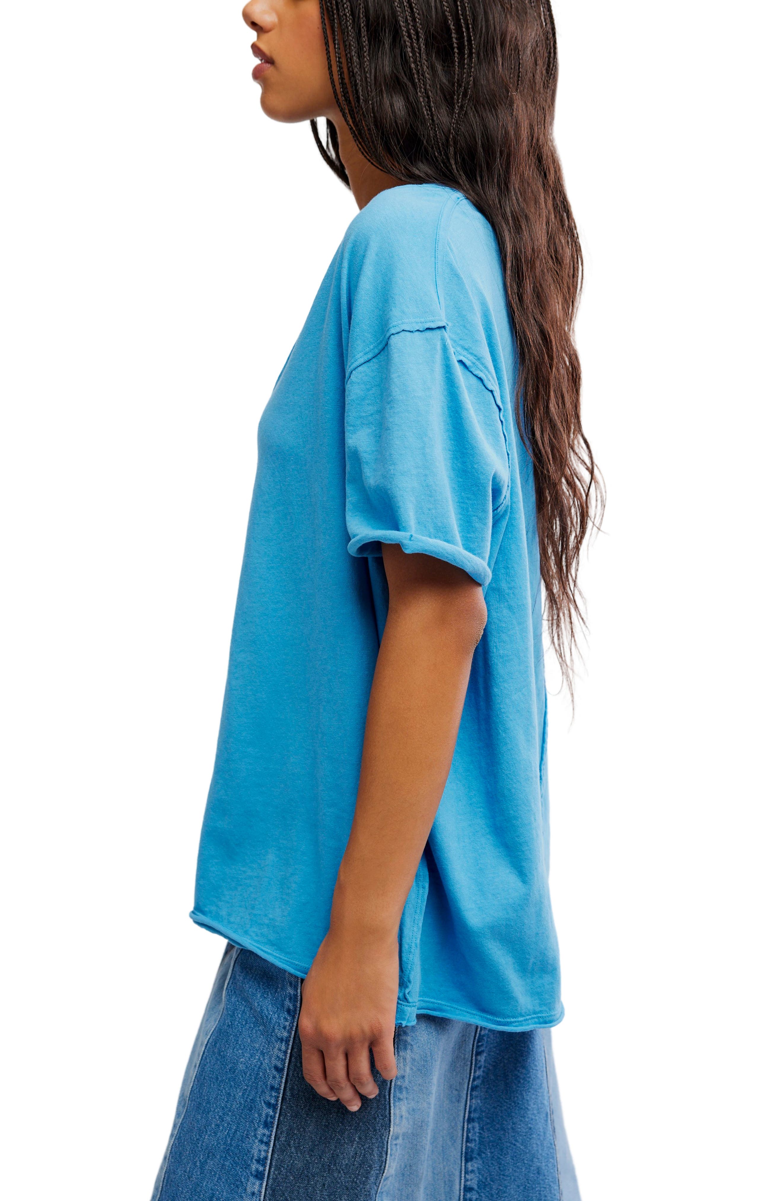 Женские Free People Nina V-Neck Cotton T-Shirt — фото 5