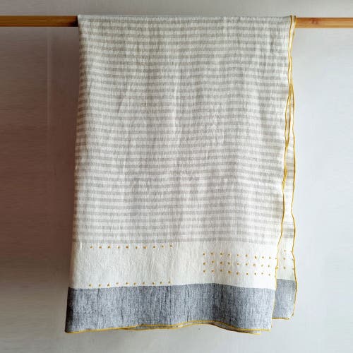 Cg Hunter Ivory Throw Blanket In Multi