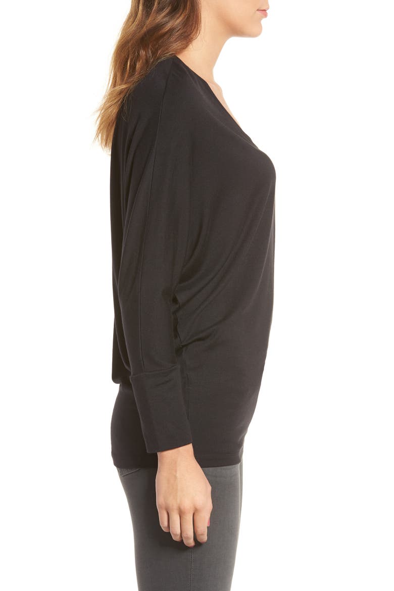 Zoe Long Sleeve Tee, Alternate, color, BLACK