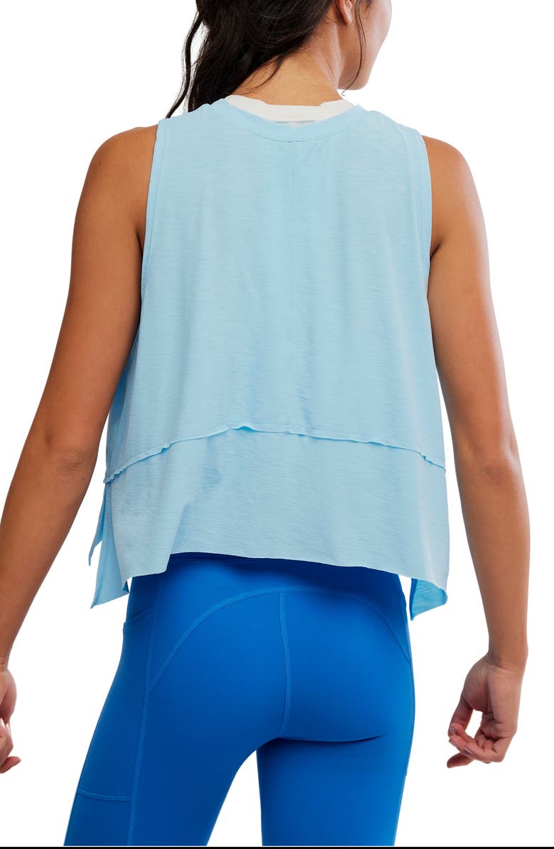 Free People FP Movement Tempo Tank Top, Alternate, color, Bright Blue