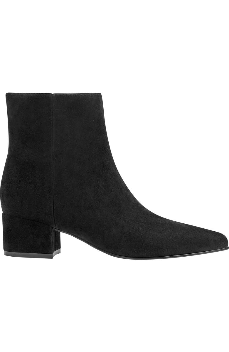 Marc Fisher LTD Leonna Pointed Toe Bootie, Alternate, color, Black Suede