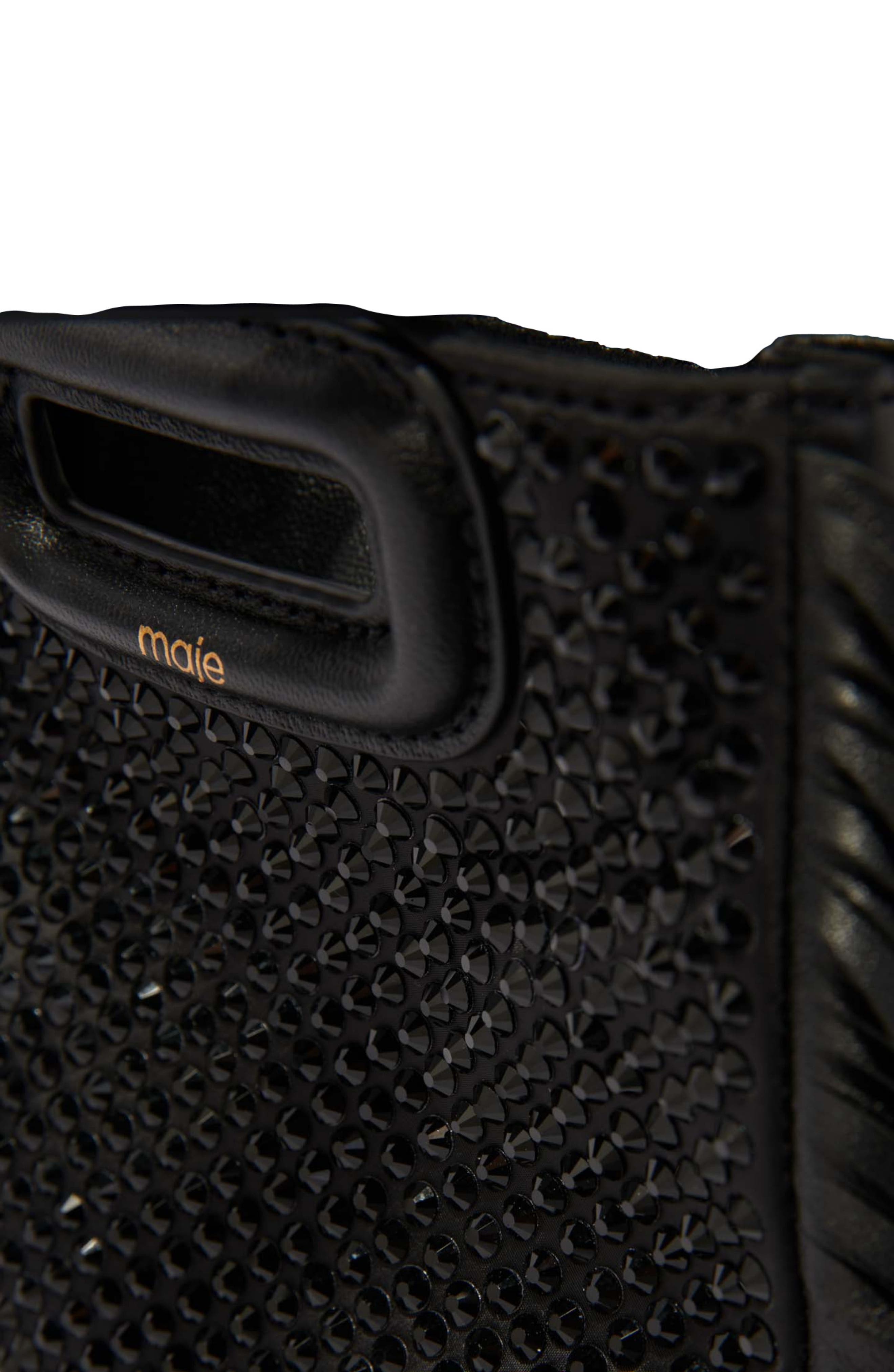 maje M mini rhinestone bag, Alternate, color, 