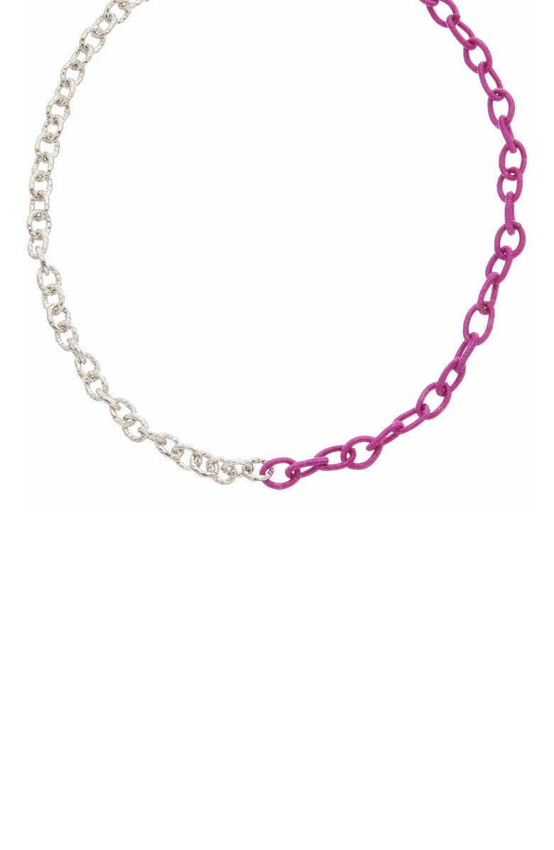 Juvell Two-Tone Chain Necklace, Main, color, Silver