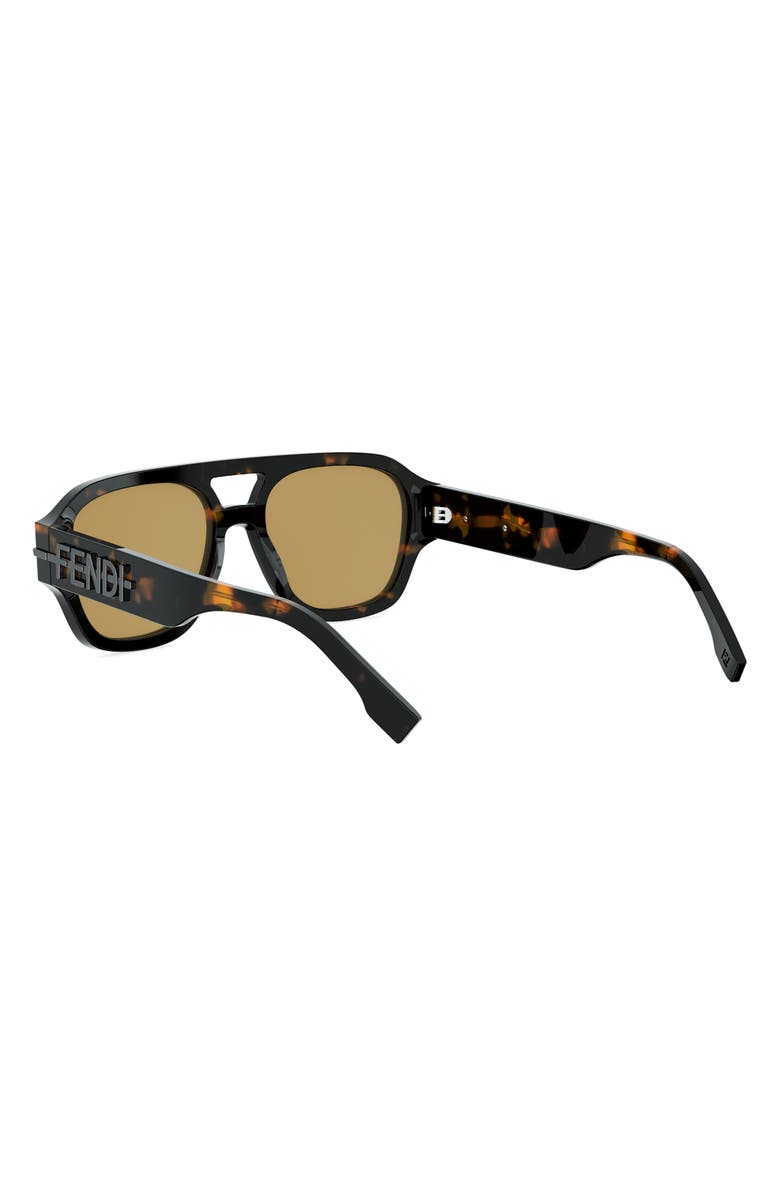 Fendi 'Fendigraphy 55mm Geometric Sunglasses, Alternate, color, Havana/ Other / Roviex