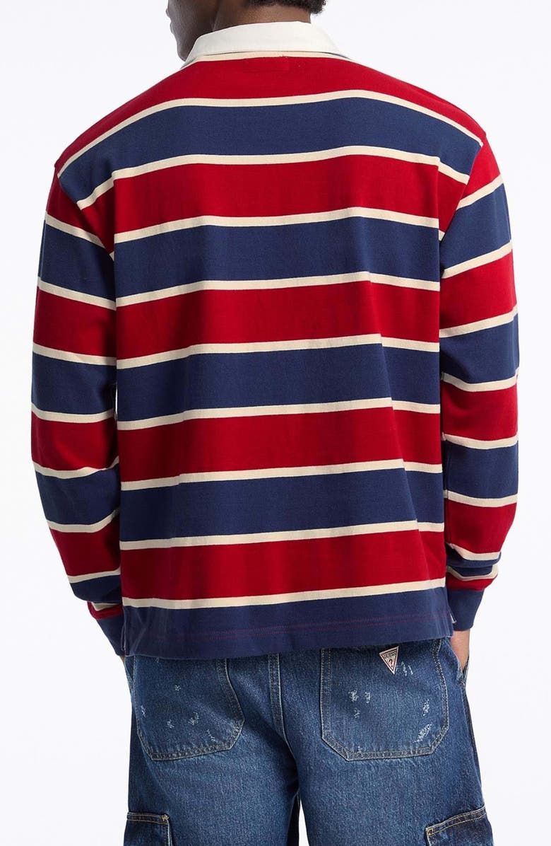 GUESS JEANS Stripe Rugby Shirt, Alternate, color,