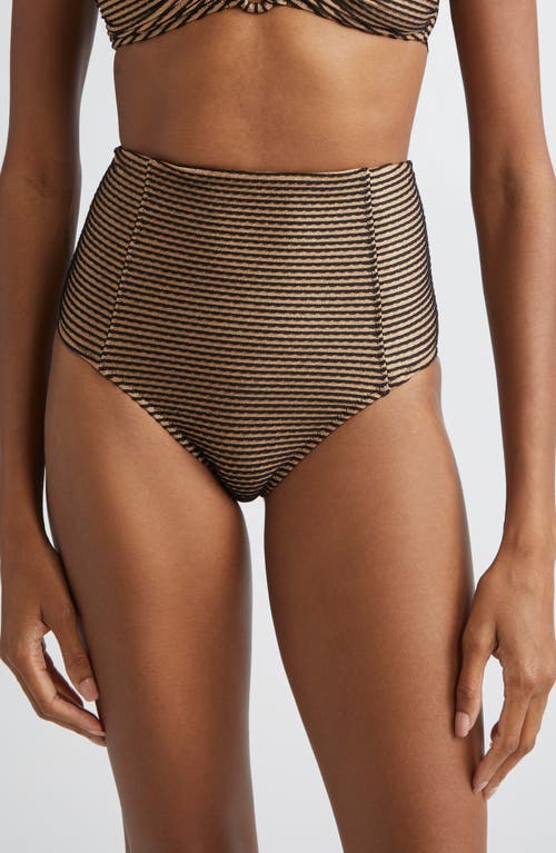 Ulla Johnson Zahara High Waist Bikini Bottoms In Brown