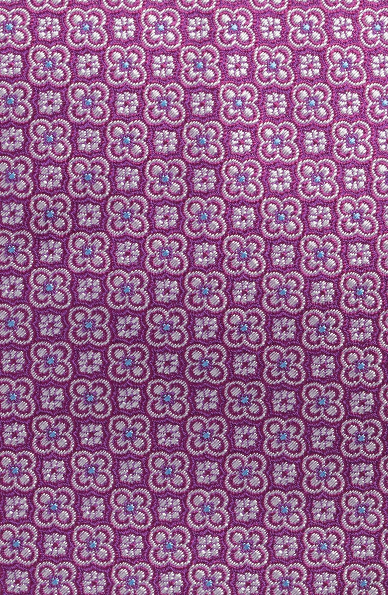 David Donahue Floral Silk Tie, Alternate, color, Berry