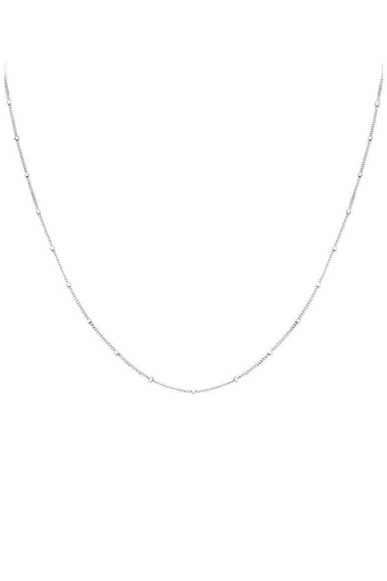 Sterling Silver 18k Gold Plated Savannah Necklace Simple Daily Wear, Main, color, Silver