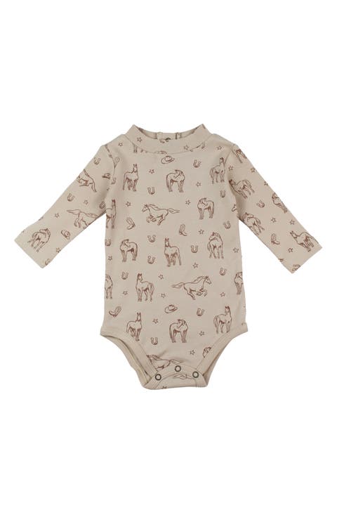 Organic Cotton Mock Neck Bodysuit