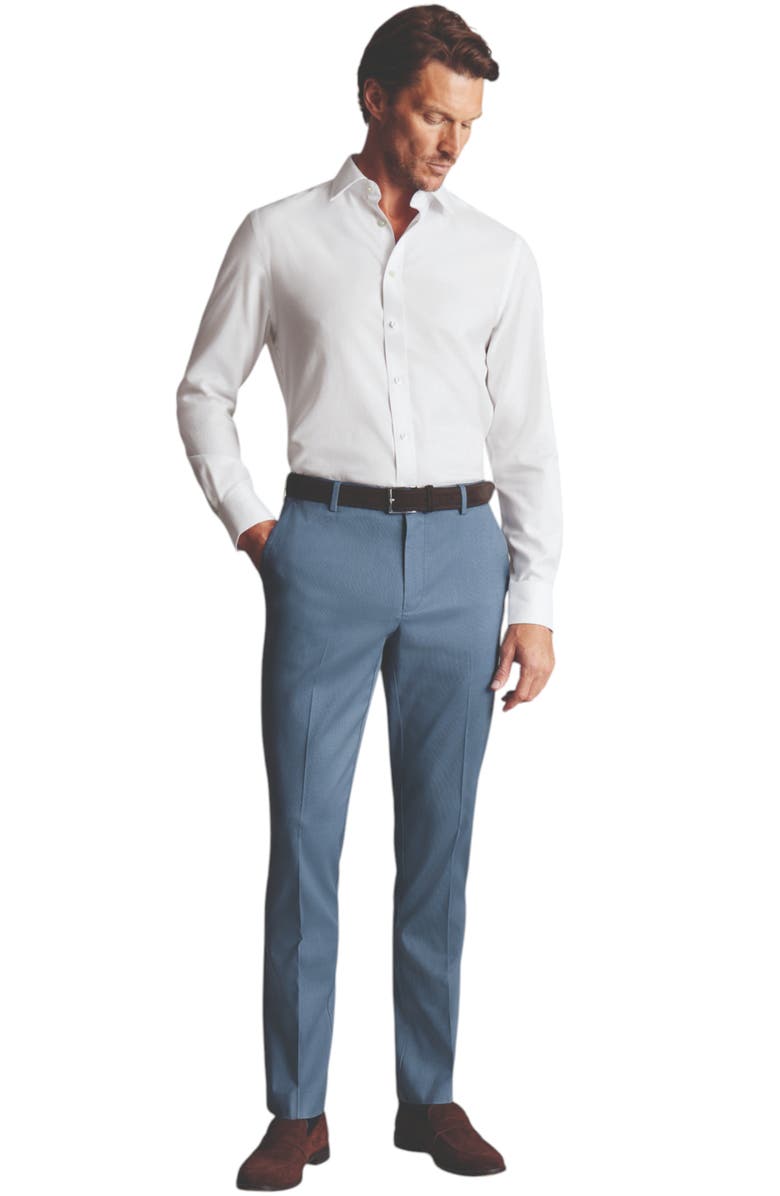 Charles Tyrwhitt Smart Texture Pants, Alternate, color, Limestone