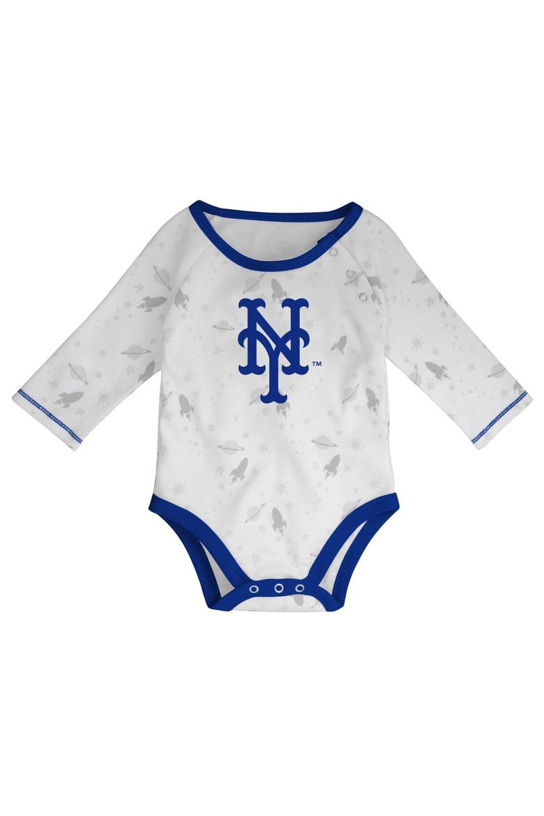 Newborn & Infant Royal/White New York Mets Dream Team Bodysuit Hat & Footed Pants Set, Alternate, color, Royal