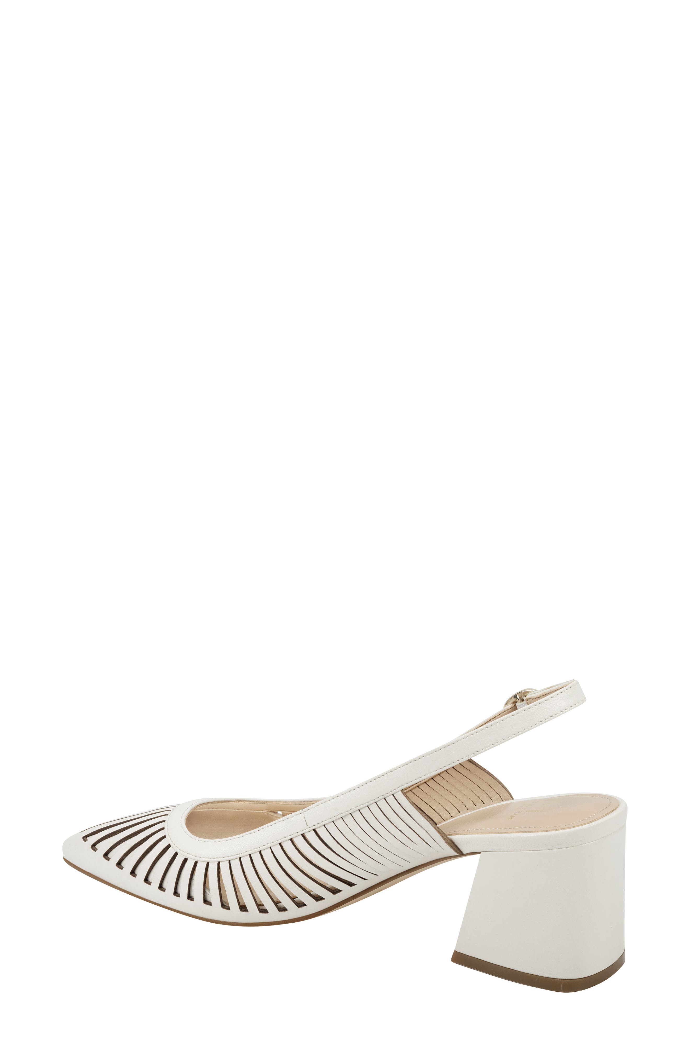 Zabie Slingback Pointed Toe Pump, Alternate, color, CHIC CREAM LEATHER