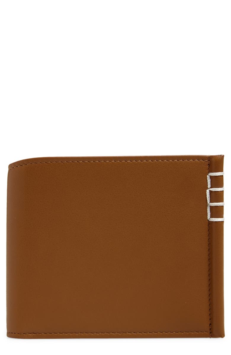 JW Anderson Loafer Leather Bifold Wallet, Main, color, Tan