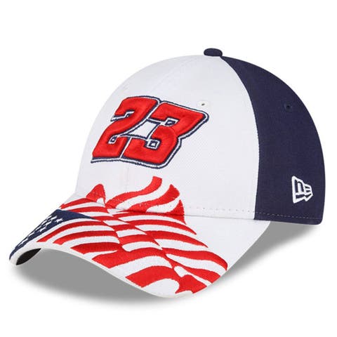 Men's New Era White/Blue Bubba Wallace 9FORTY Americana Snapback Adjustable Hat