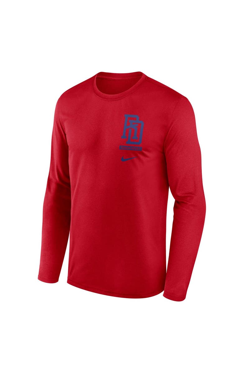 Nike Men's Nike  Red Dominican Republic Baseball 2026 World Baseball Classic Legend Dri-FIT Long Sleeve T-Shirt, Alternate, color, Red