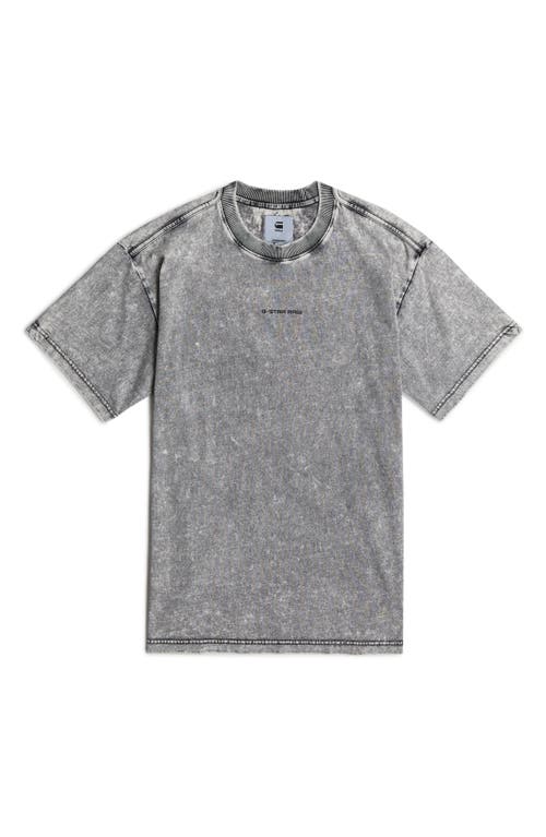 G-star Washed Loose Organic Cotton Logo T-shirt In Dark Black Nettuno