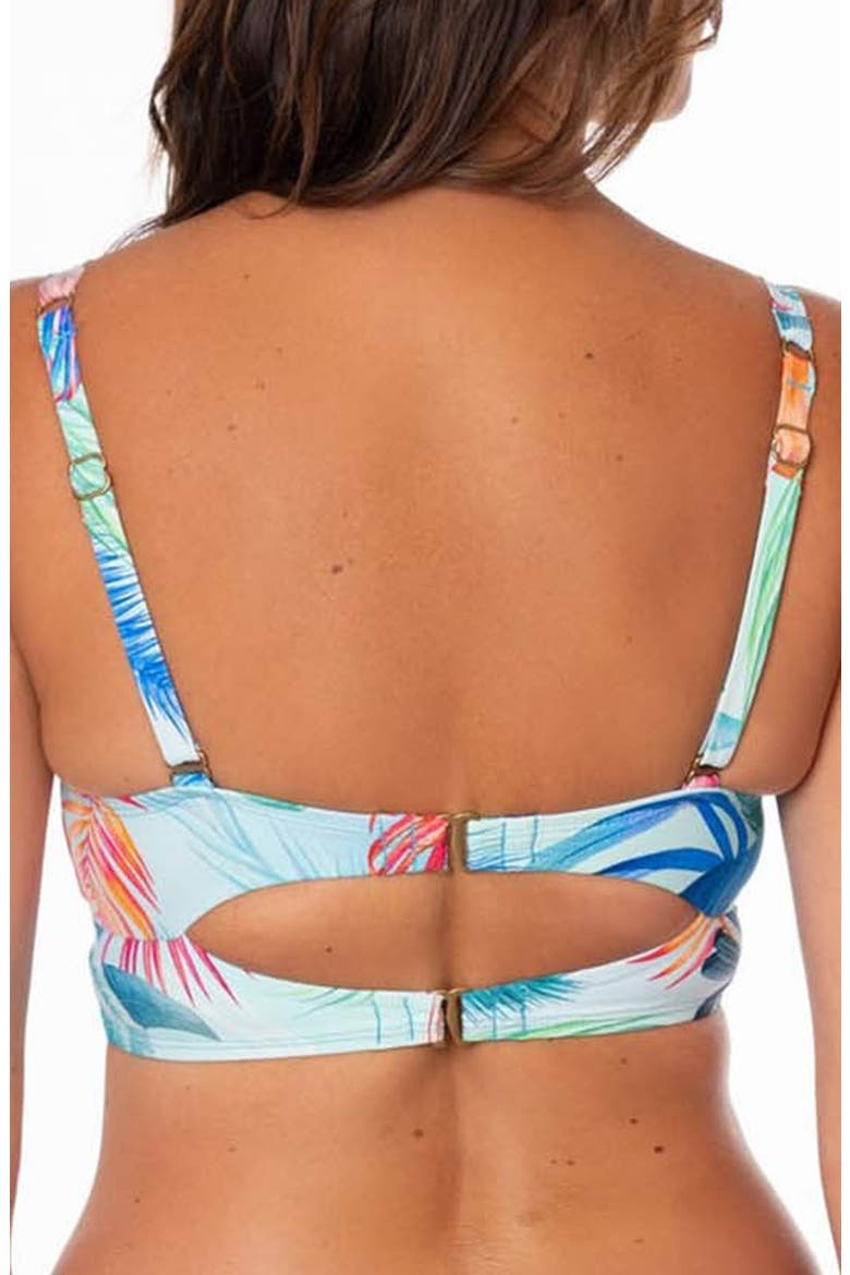 Sophia Surplice Longline Bikini Top, Alternate, color, COBALT