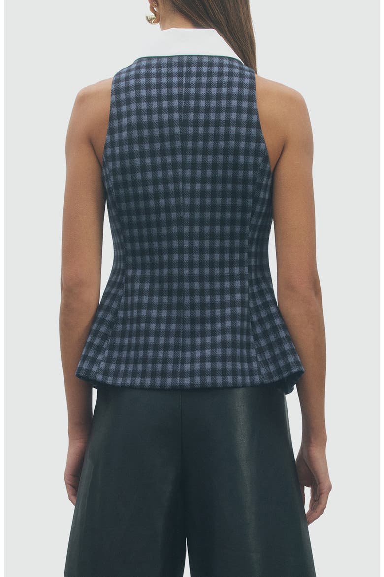Charlie Gingham Vest, Alternate, color, NAVY BLACK