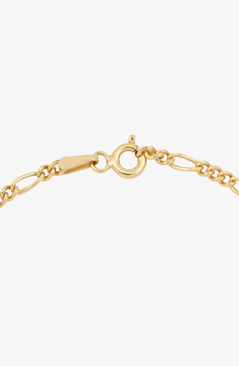 YOJ Slim Figaro Bracelet in Gold, Alternate, color, Gold