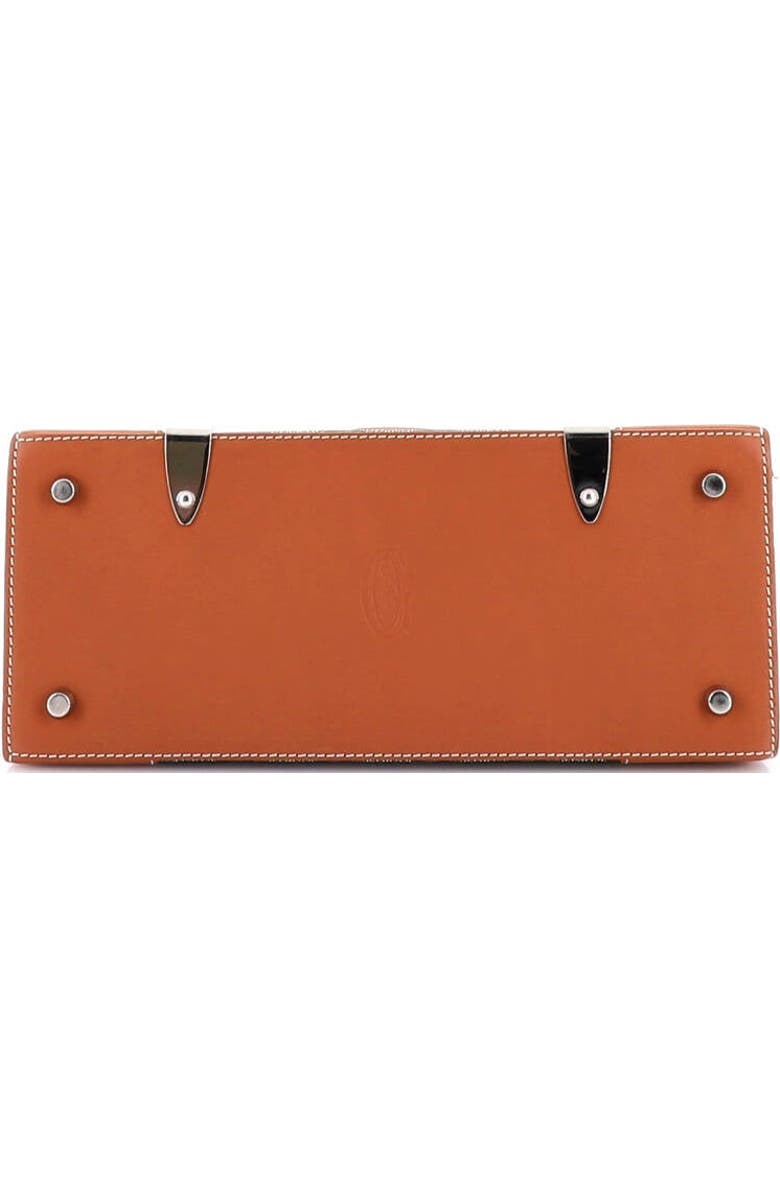 Pre-Owned Goyard Saigon Top Handle Bag Coated Canvas with Leather PM, Alternate, color, Brown