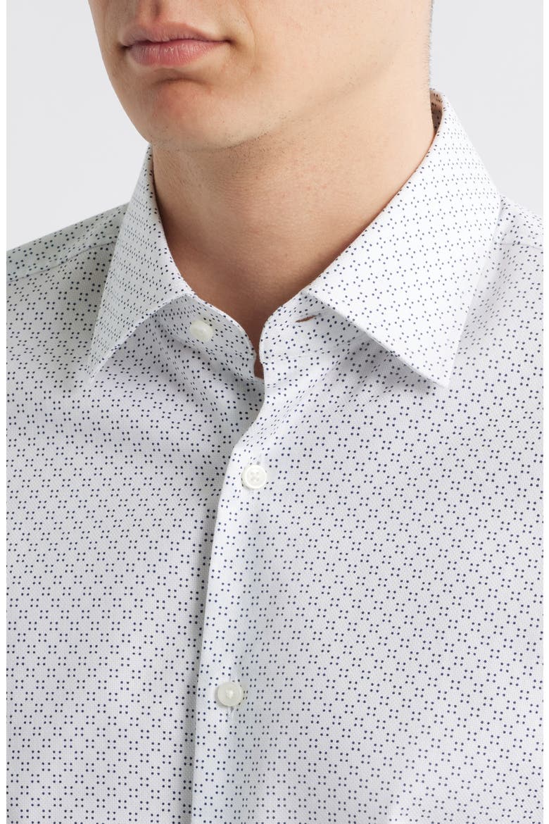 Hank Kent Slim Fit Stretch Cotton Dresss Shirt, Alternate, color, WHITE