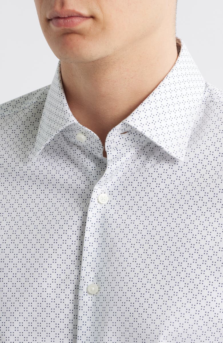 BOSS Hank Kent Slim Fit Stretch Cotton Dresss Shirt, Alternate, color, White