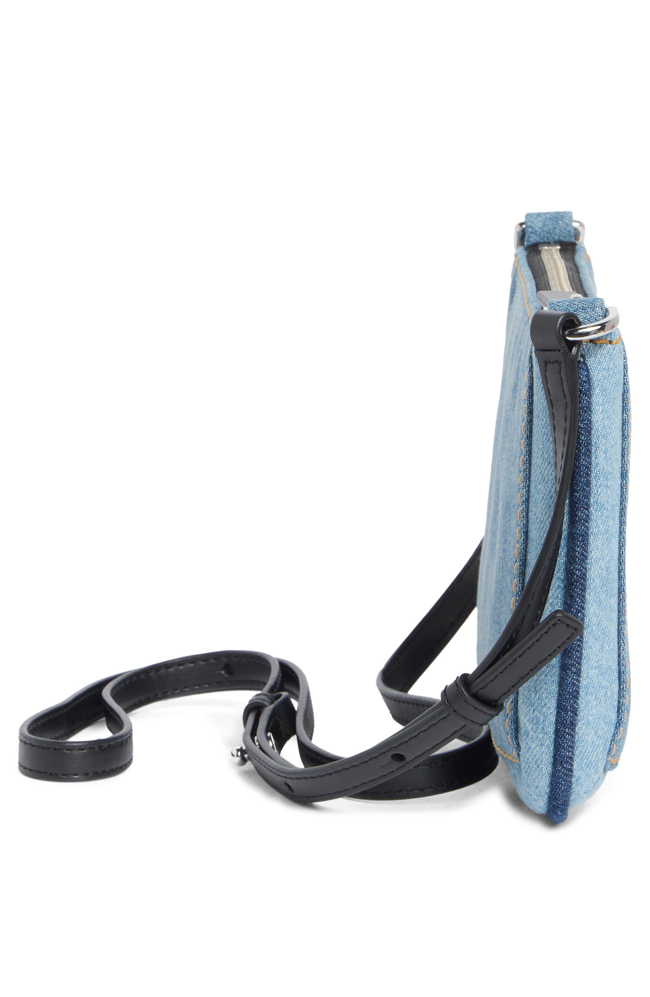 Marc Jacobs Denim Crossbody Pouch, Alternate, color, Denim