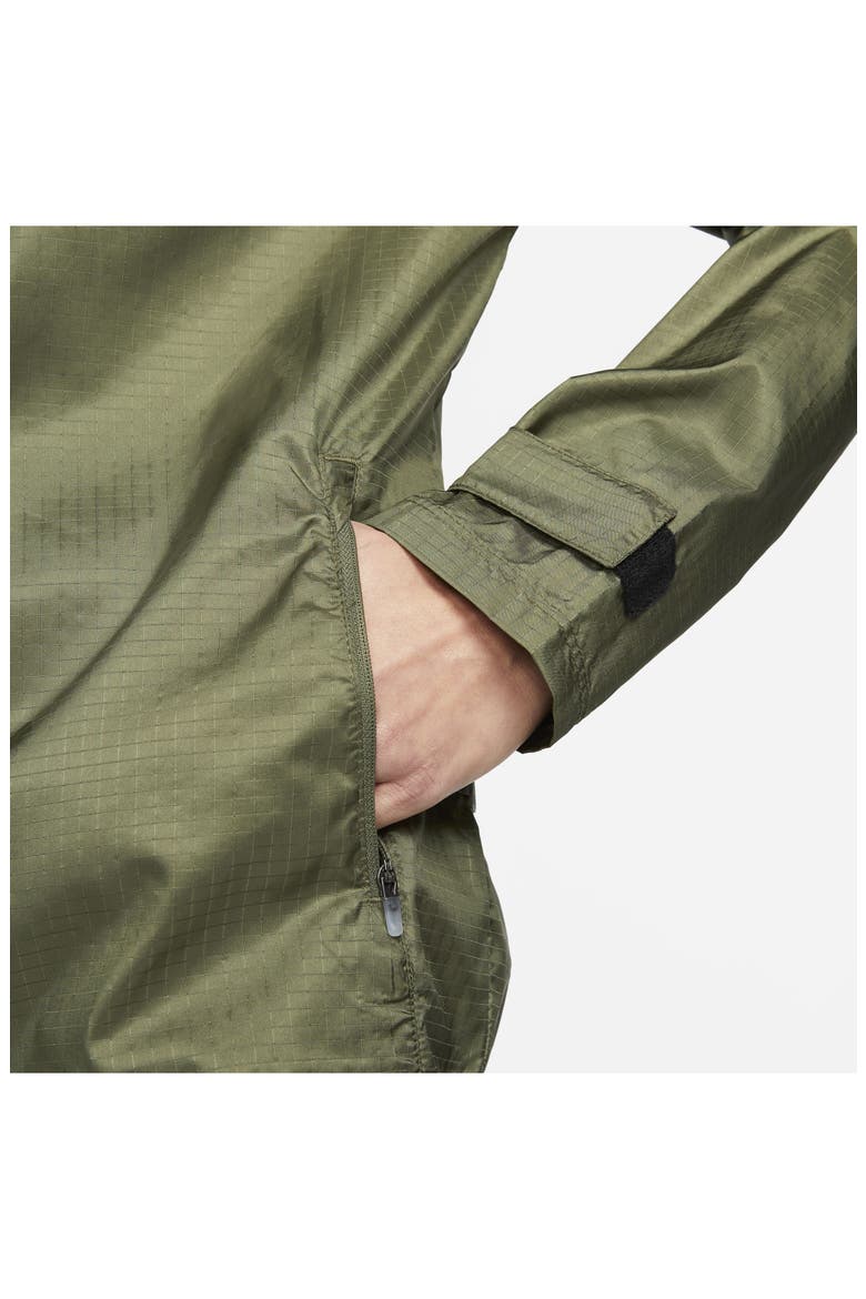 Essential Water Repellent Running Jacket, Alternate, color, MEDIUM OLIVE