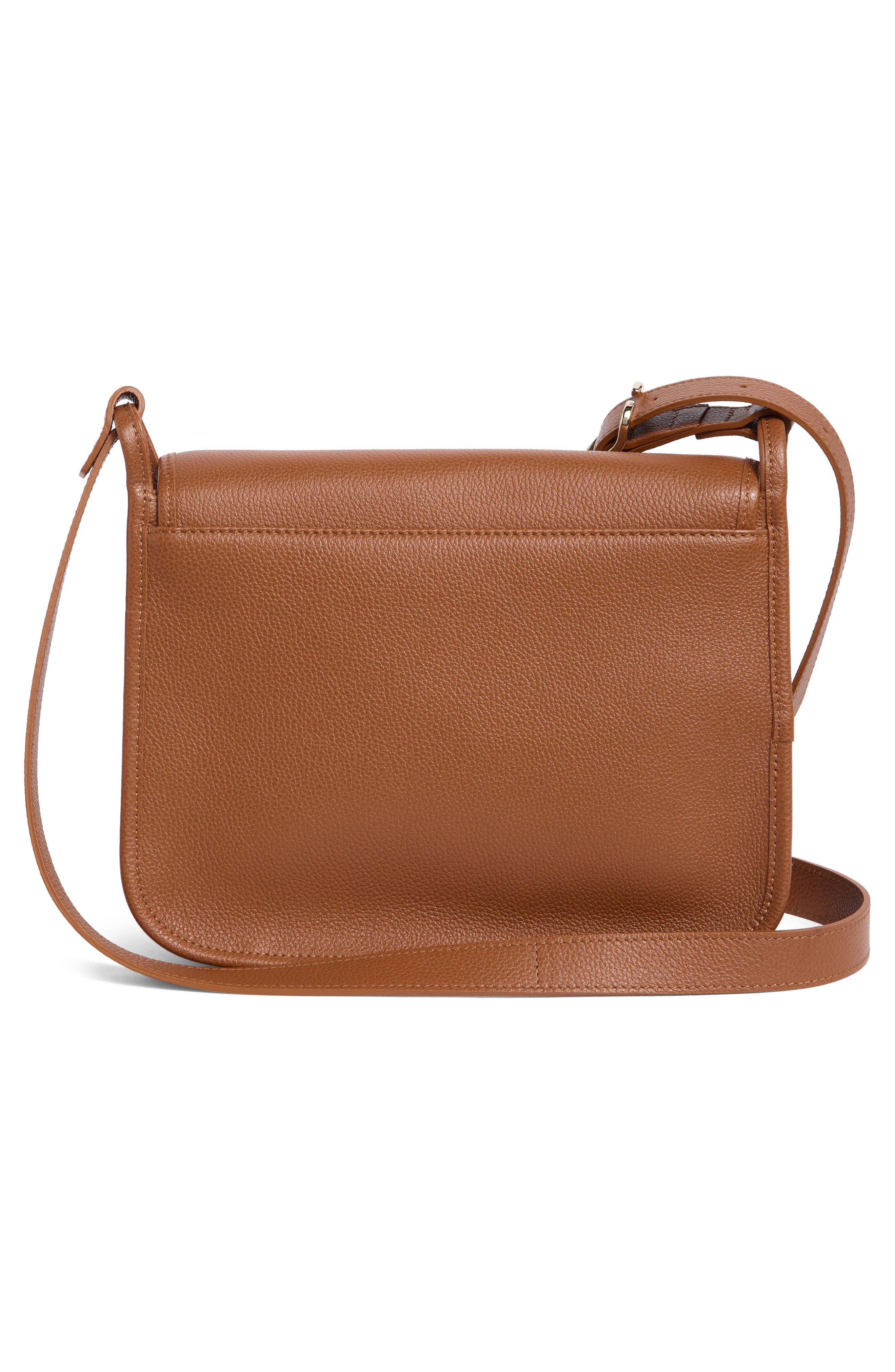 Large Le Foulonné Leather Crossbody Bag, Alternate, color, CARAMEL