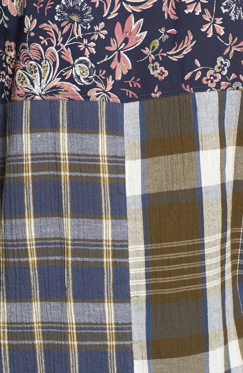 Caslon<sup>®</sup> Plaid & Floral Tunic Shirt, Alternate, color,