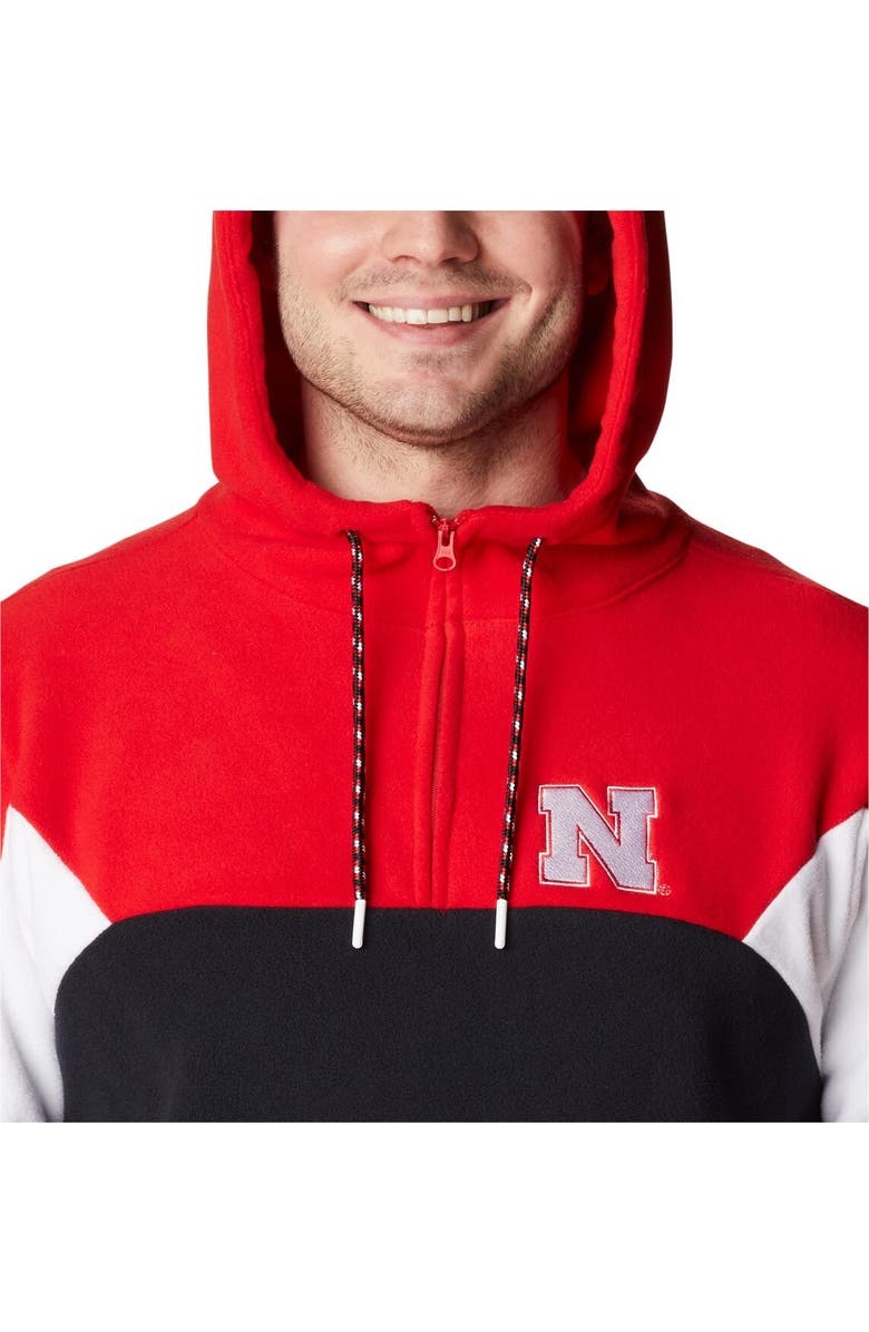 Columbia Men's Columbia Black Nebraska Huskers Lodge Quarter-Zip Hoodie, Alternate, color, Black