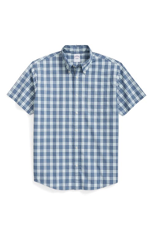 Brooks Brothers Friday Regular Fit Plaid Short Sleeve Cotton Poplin Button-down Shirt