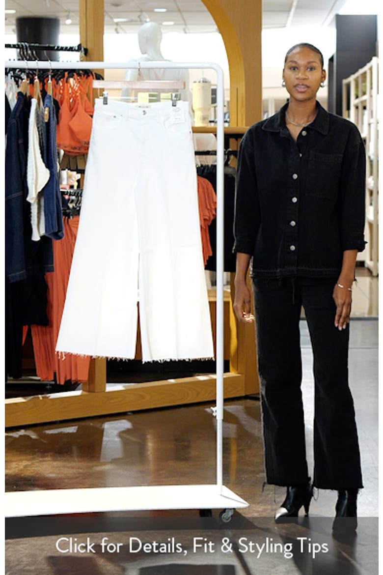 Raw Hem High Waist Crop Flare Wide Leg Jeans video