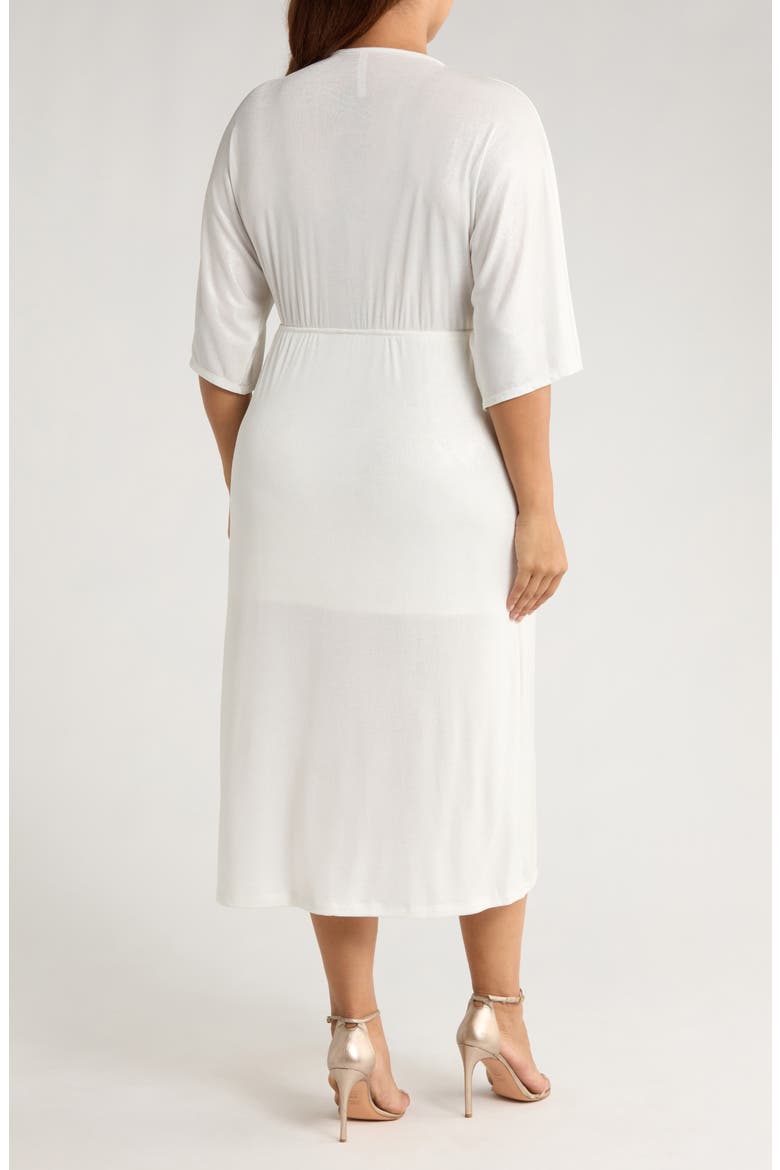 Metallic Dolman Sleeve Midi Dress, Alternate, color, IVORY