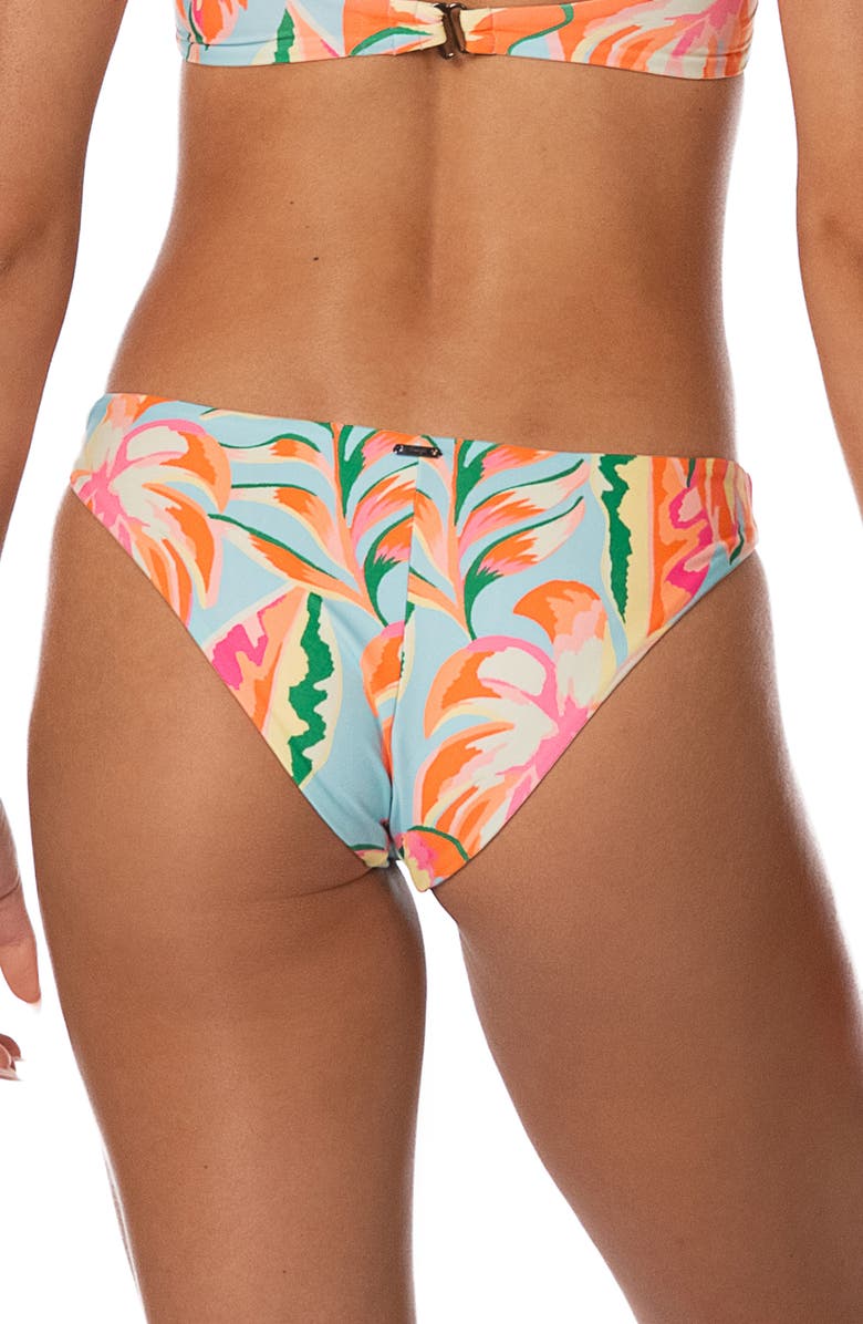 Maaji Fiesta Bloom Iconic Reversible Bikini Bottoms, Alternate, color, Open Blue